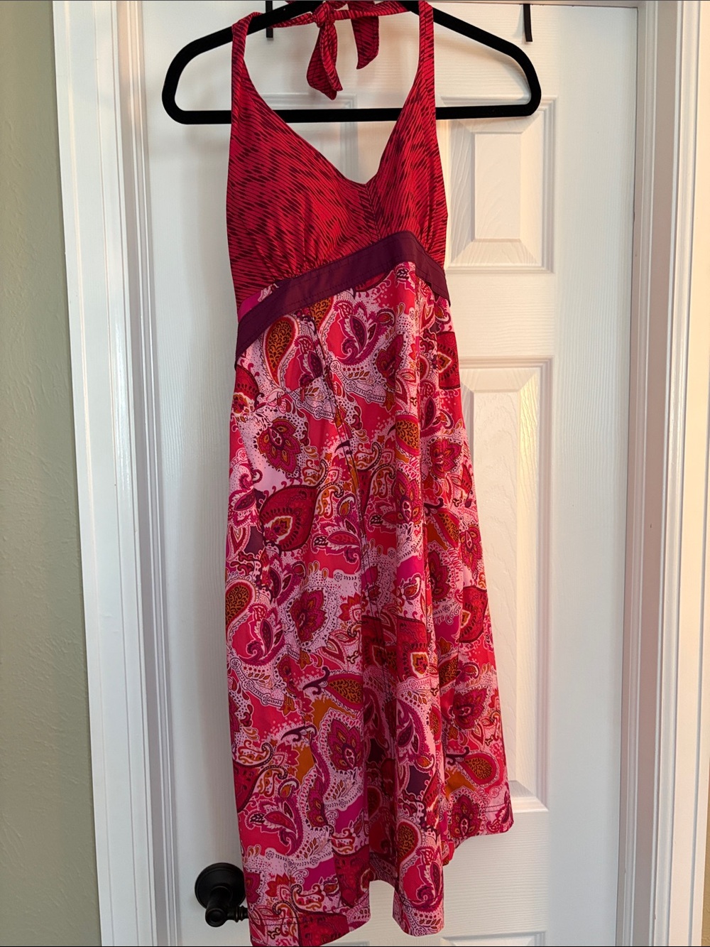 Athleta Pink Paisley Halter Midi pack Everywhere Dress